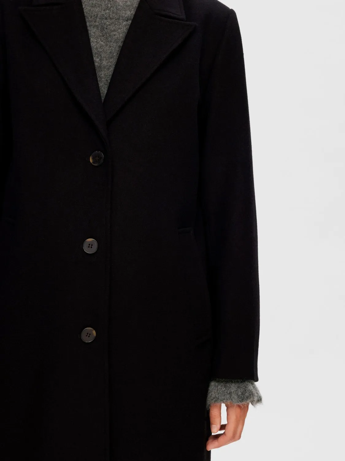 Alma Wool Coat - Black