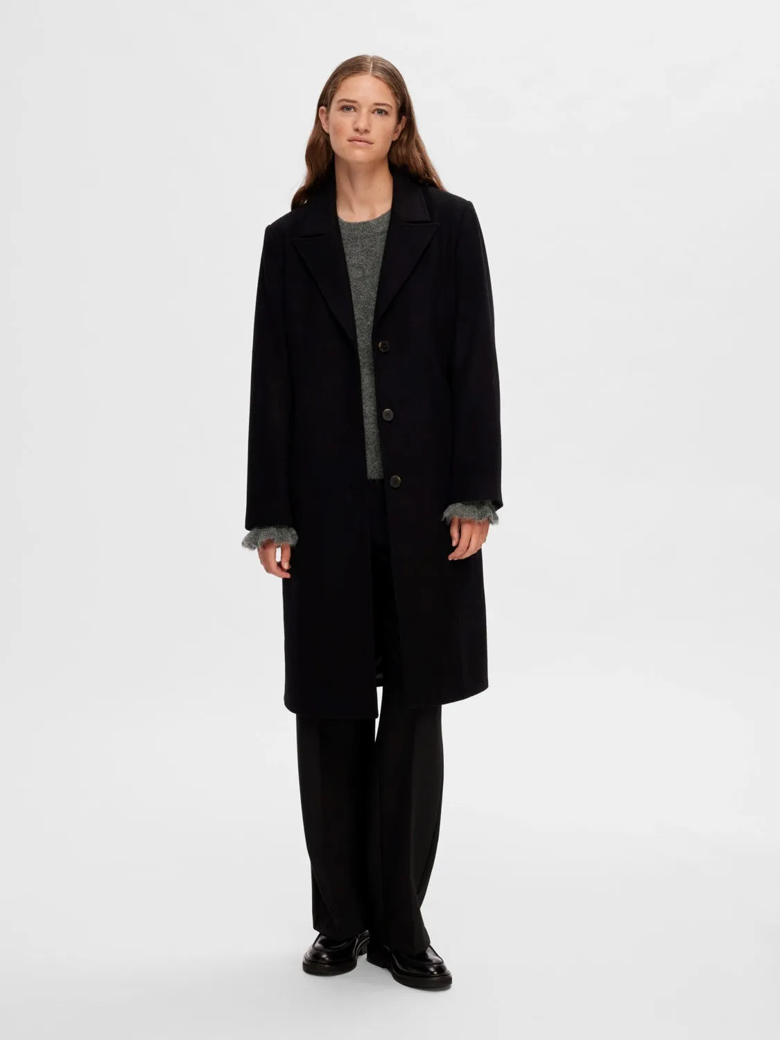 Alma Wool Coat - Black