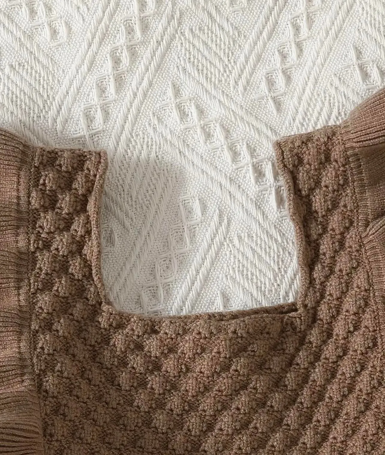 Chocolate Ruffle Knit Jumpsuit with Headband