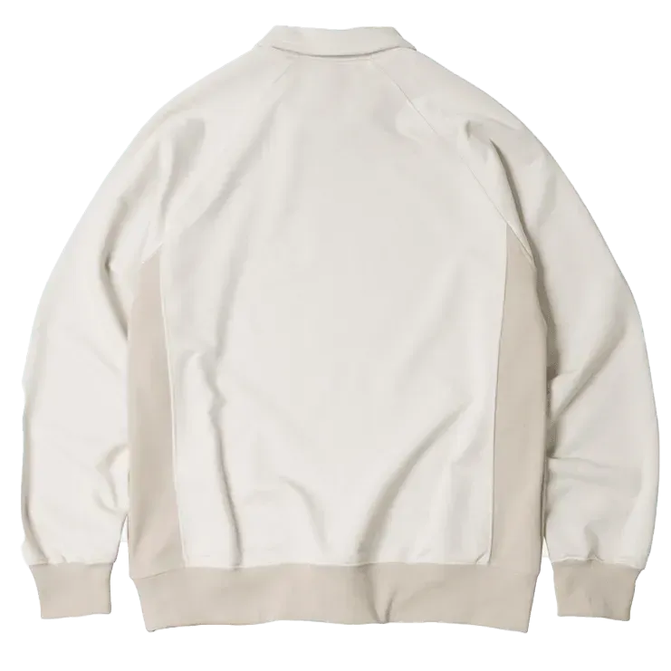 Collar Layered Sweatshirt - Beige