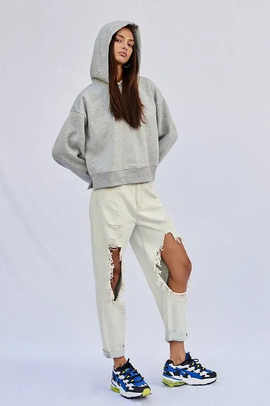 Geno High Rise Destroyed Slouch Jeans