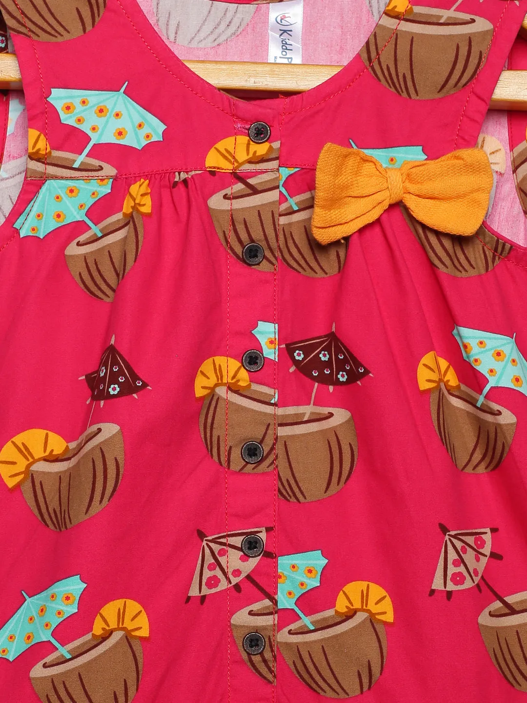 Girls Sleeveless Bottom Frill Layered Dress