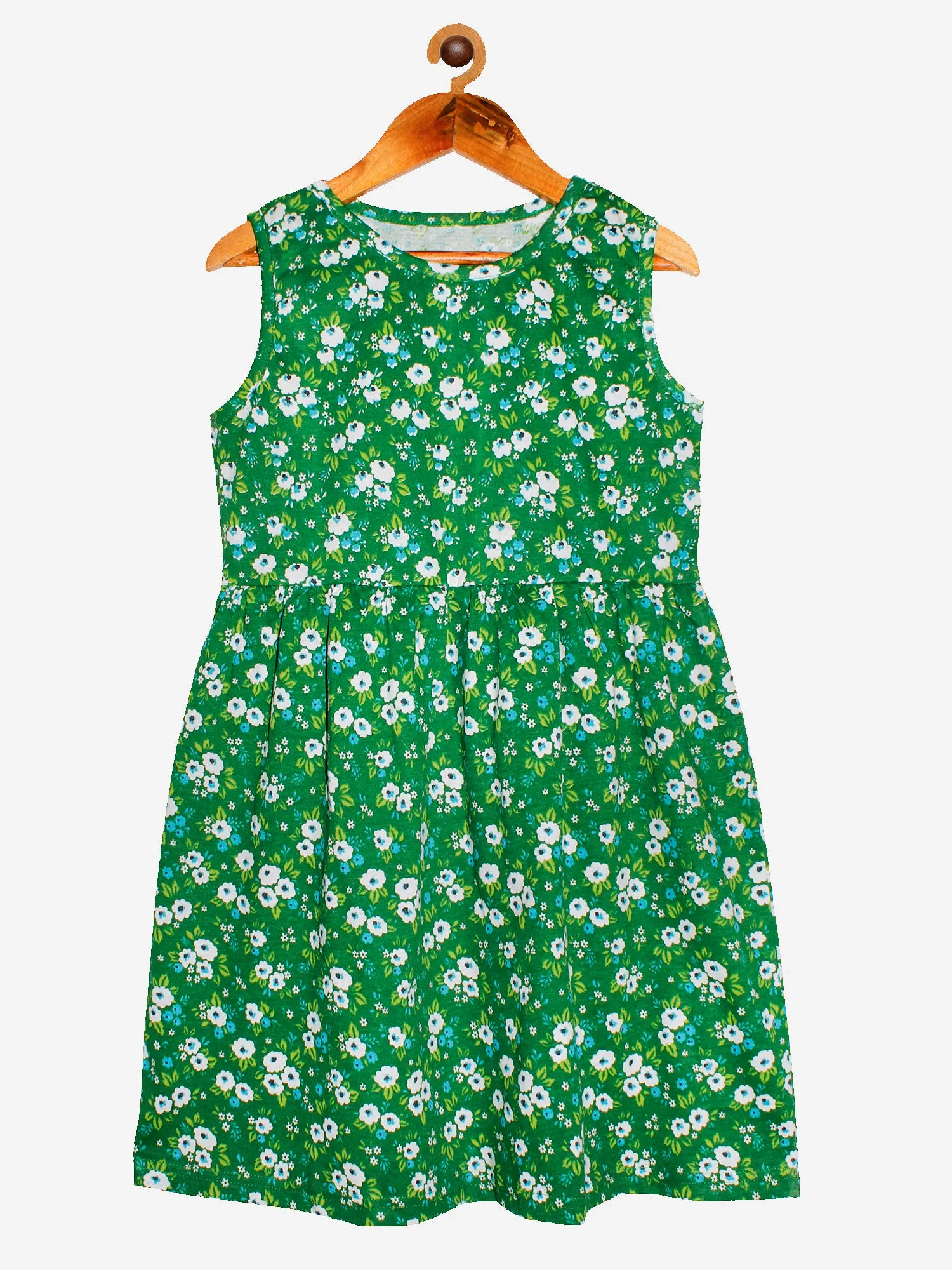 Girls Sleeveless Printed Dress
