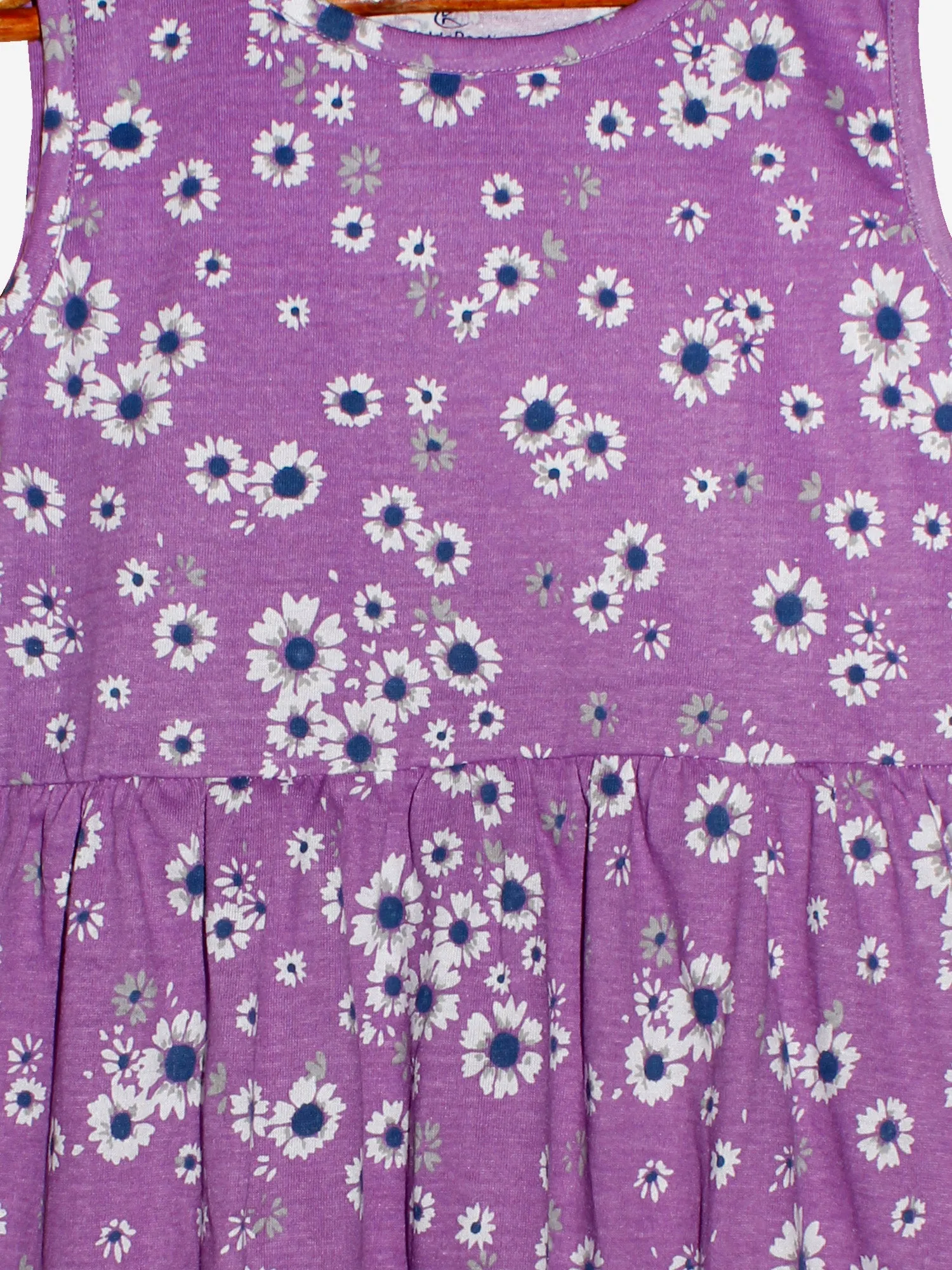 Girls Sleeveless Printed Dress