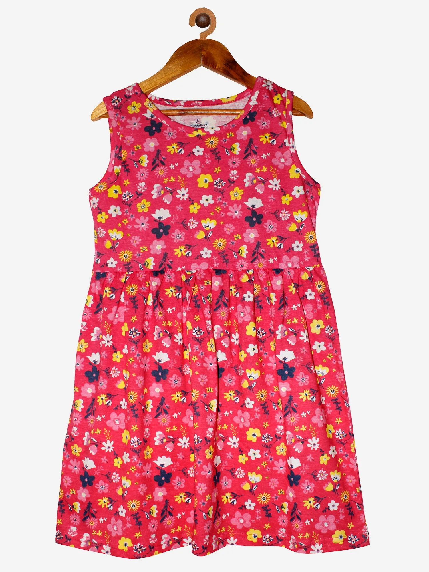 Girls Sleeveless Printed Dress