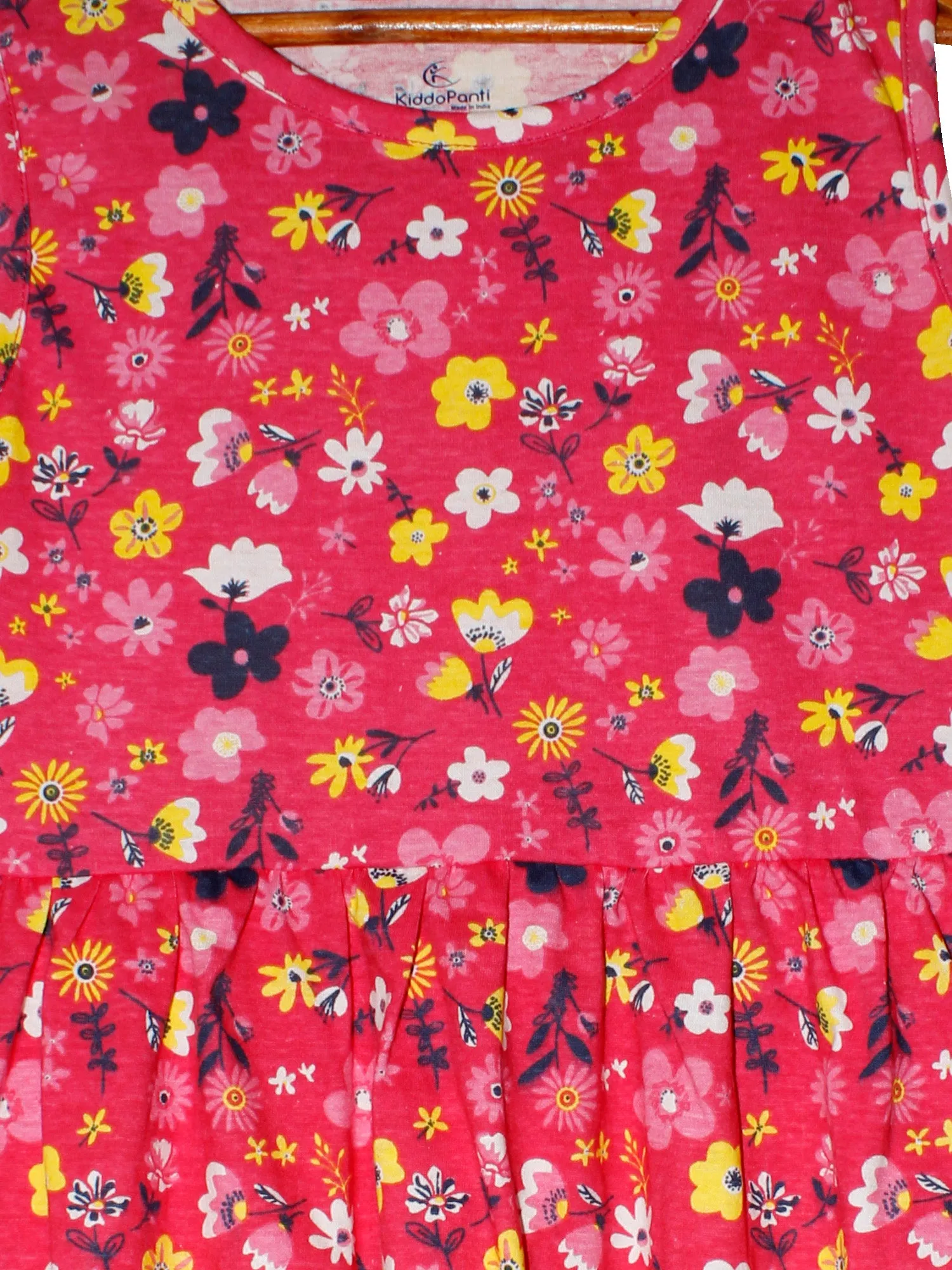 Girls Sleeveless Printed Dress
