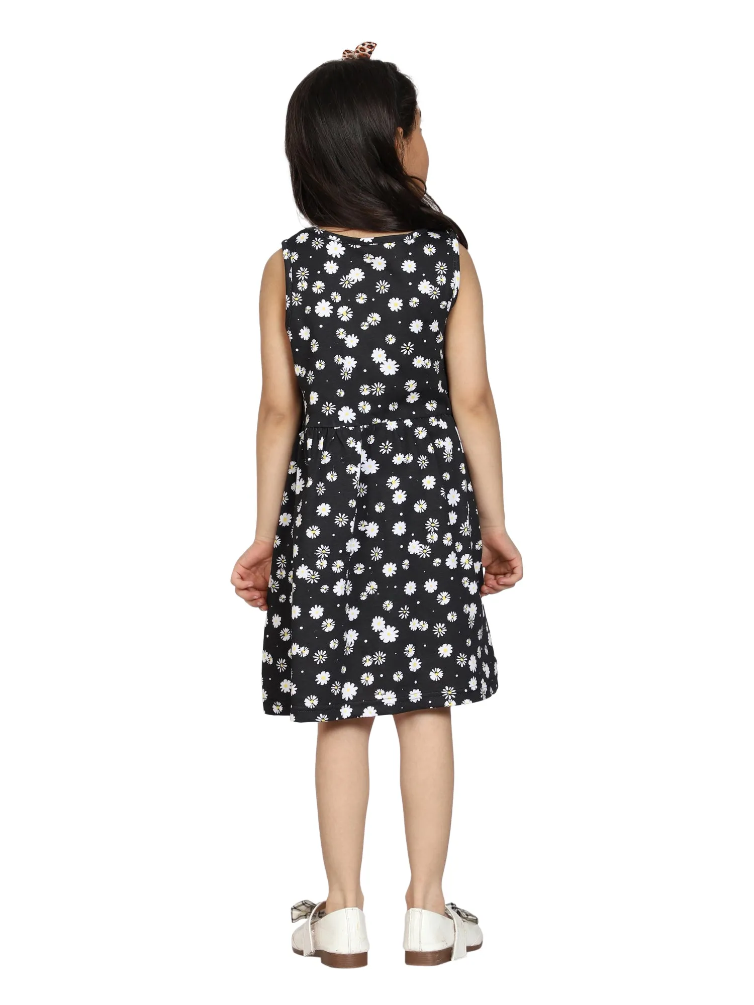 Girls Sleeveless Printed Dress