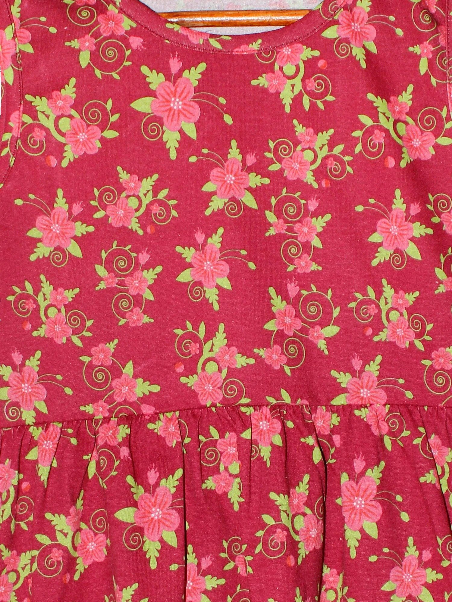 Girls Sleeveless Printed Dress