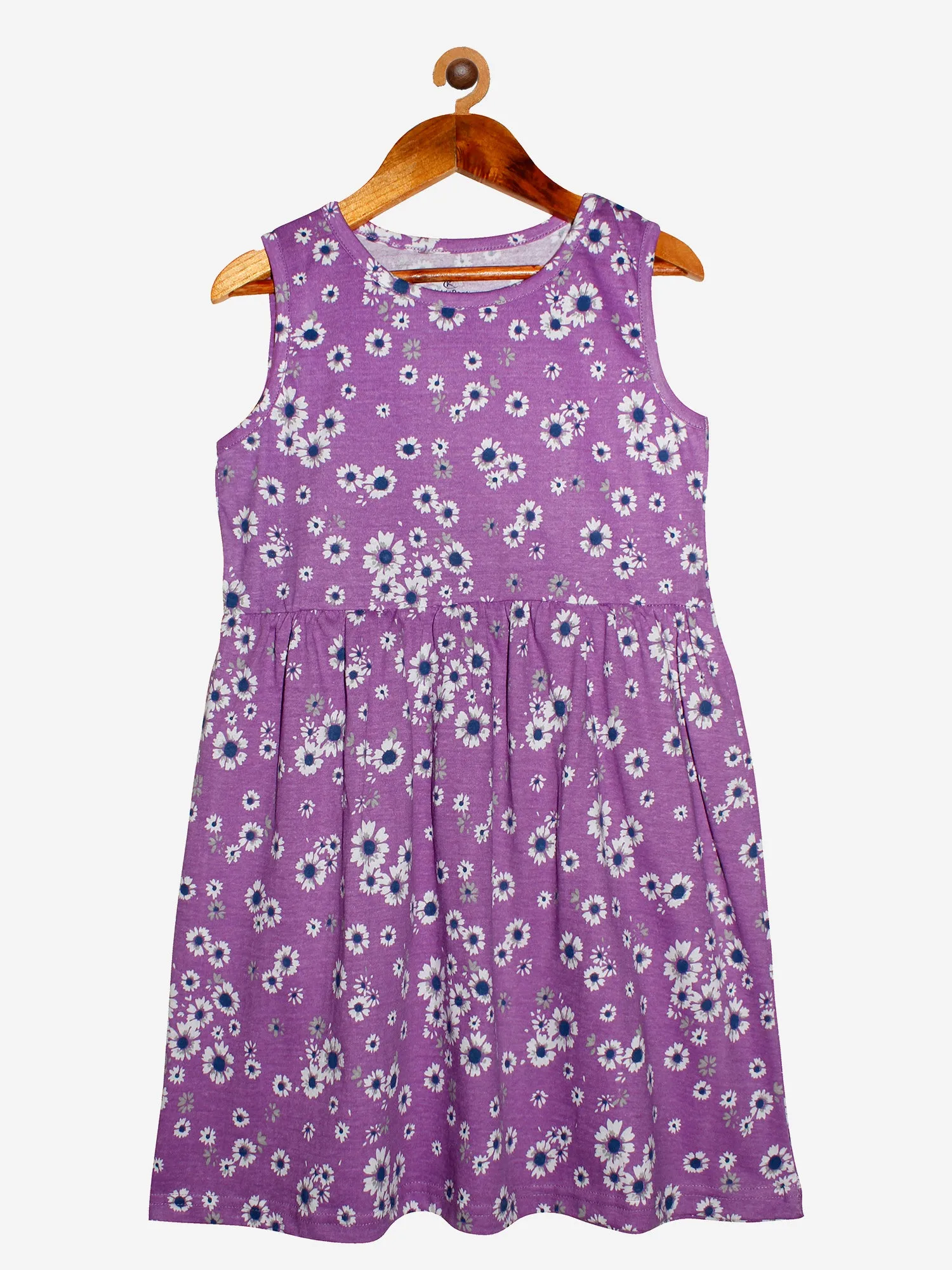 Girls Sleeveless Printed Dress