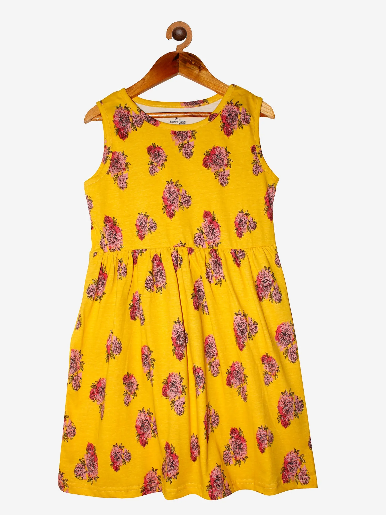 Girls Sleeveless Printed Dress