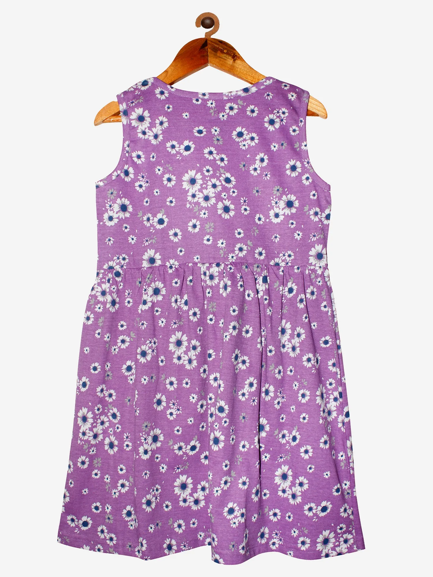 Girls Sleeveless Printed Dress