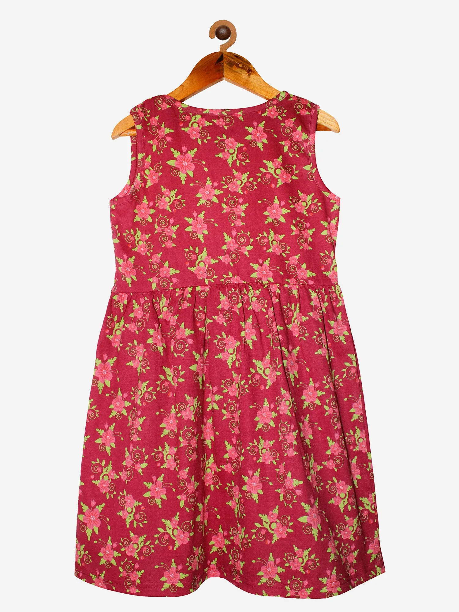 Girls Sleeveless Printed Dress