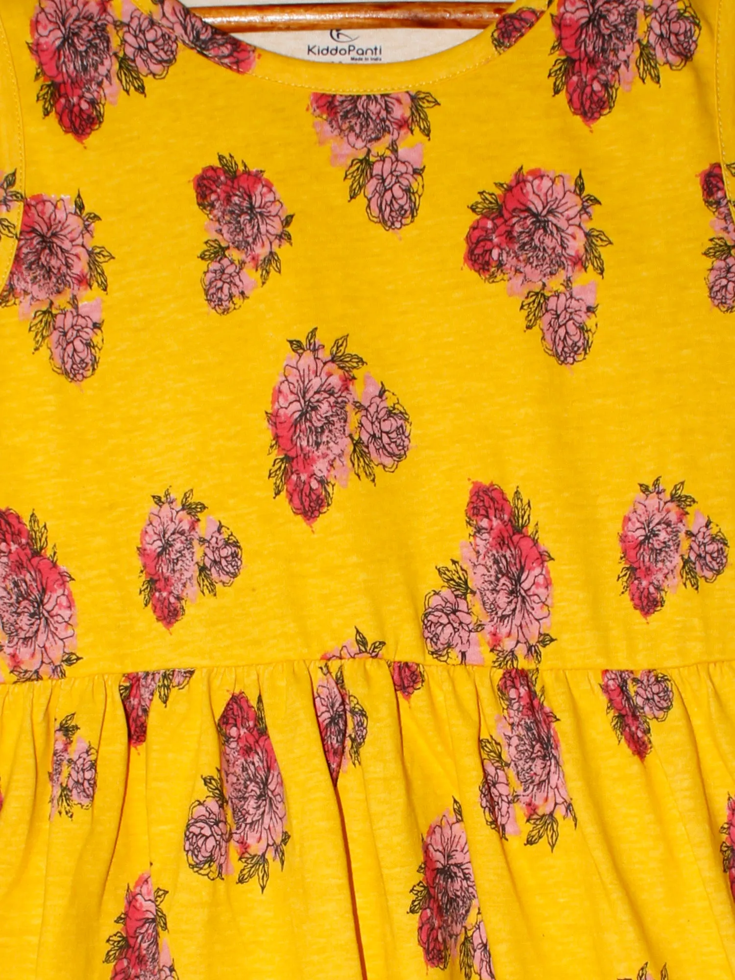 Girls Sleeveless Printed Dress
