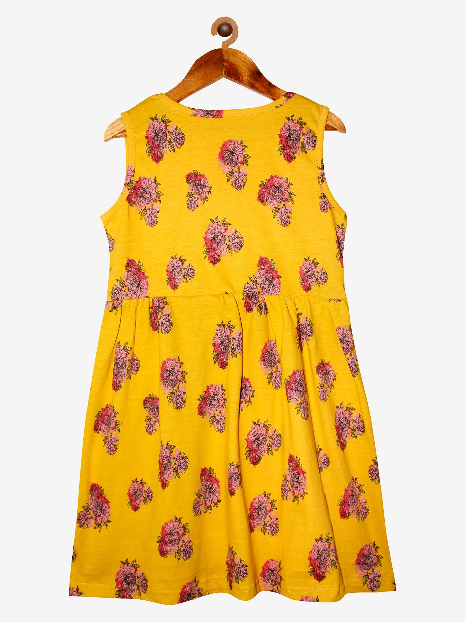 Girls Sleeveless Printed Dress