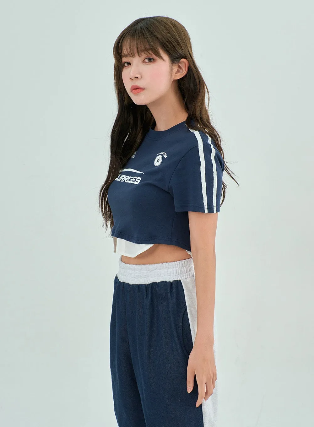 Layered Cropped Tee BY303