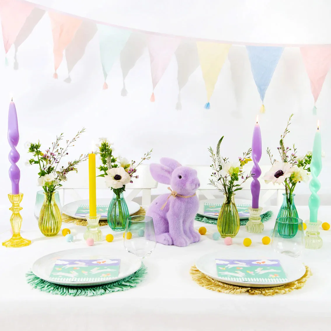 Pastel Cotton Fabric Bunting