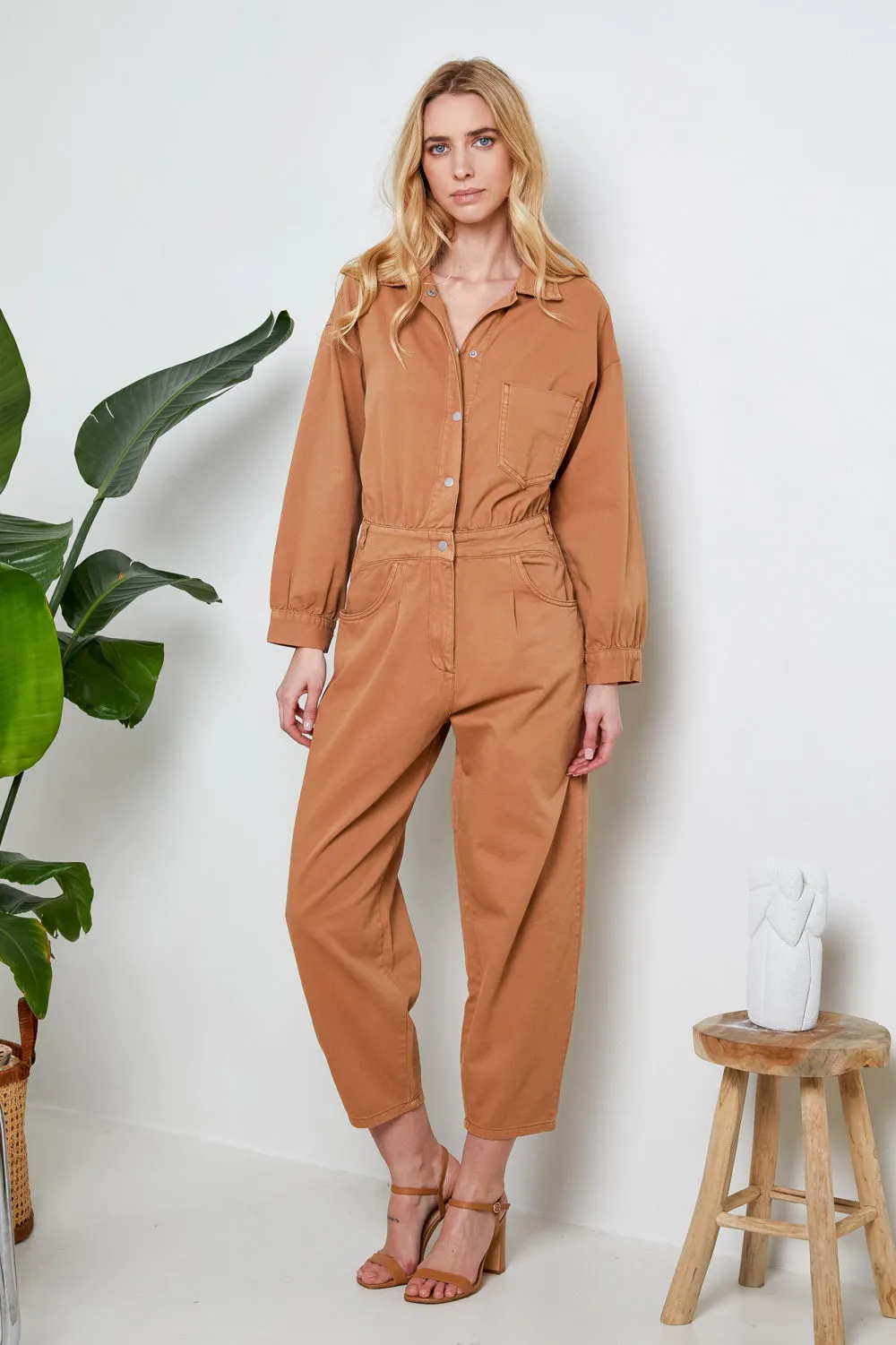R.Display Denim Long Sleeves Jumpsuit