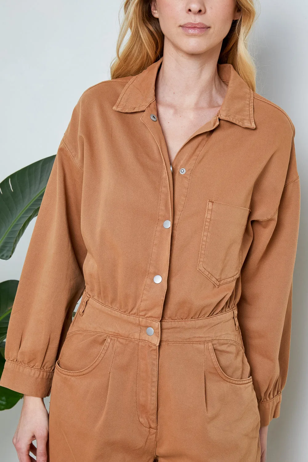 R.Display Denim Long Sleeves Jumpsuit