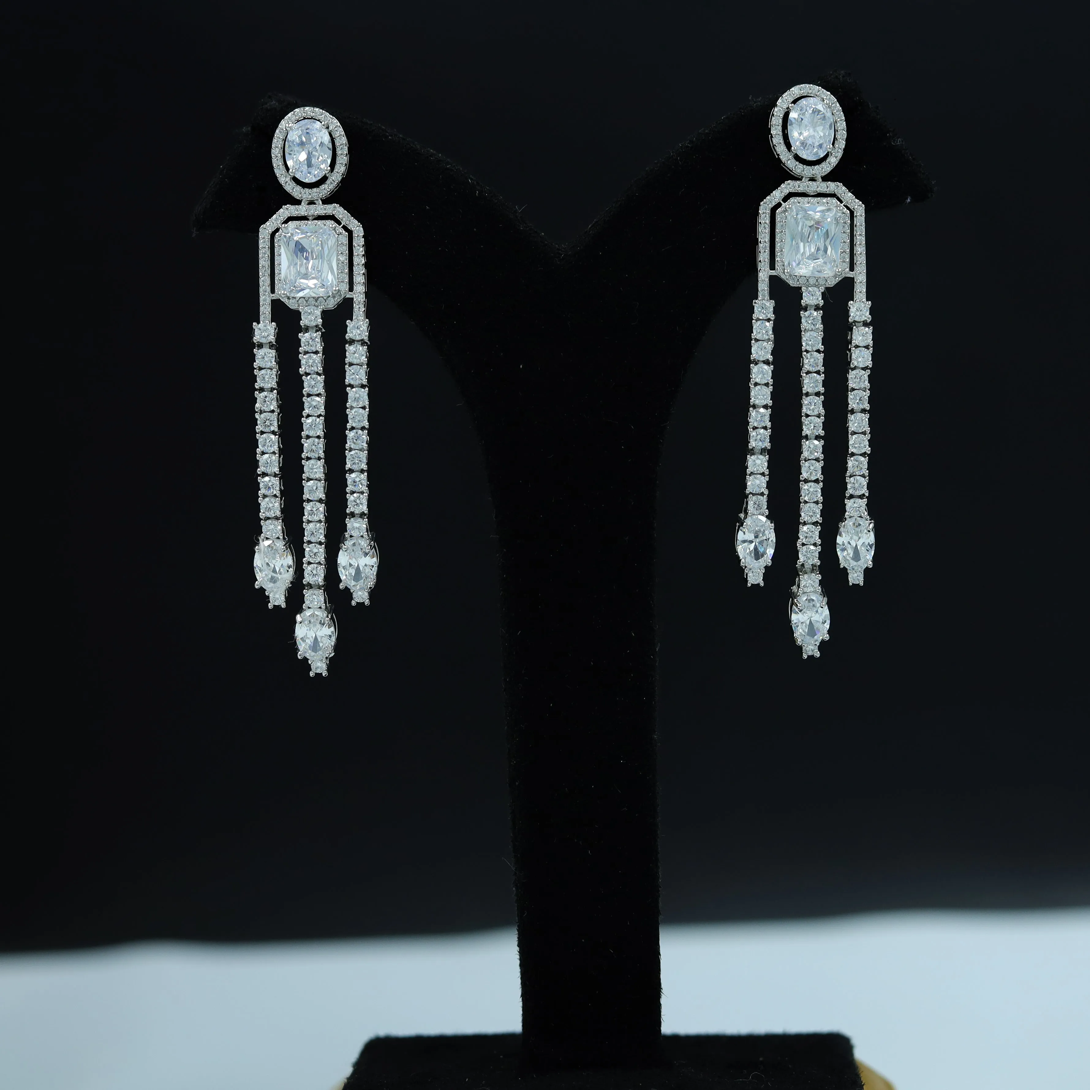 Round Neck Zircon/AD Necklace Set 11818-31