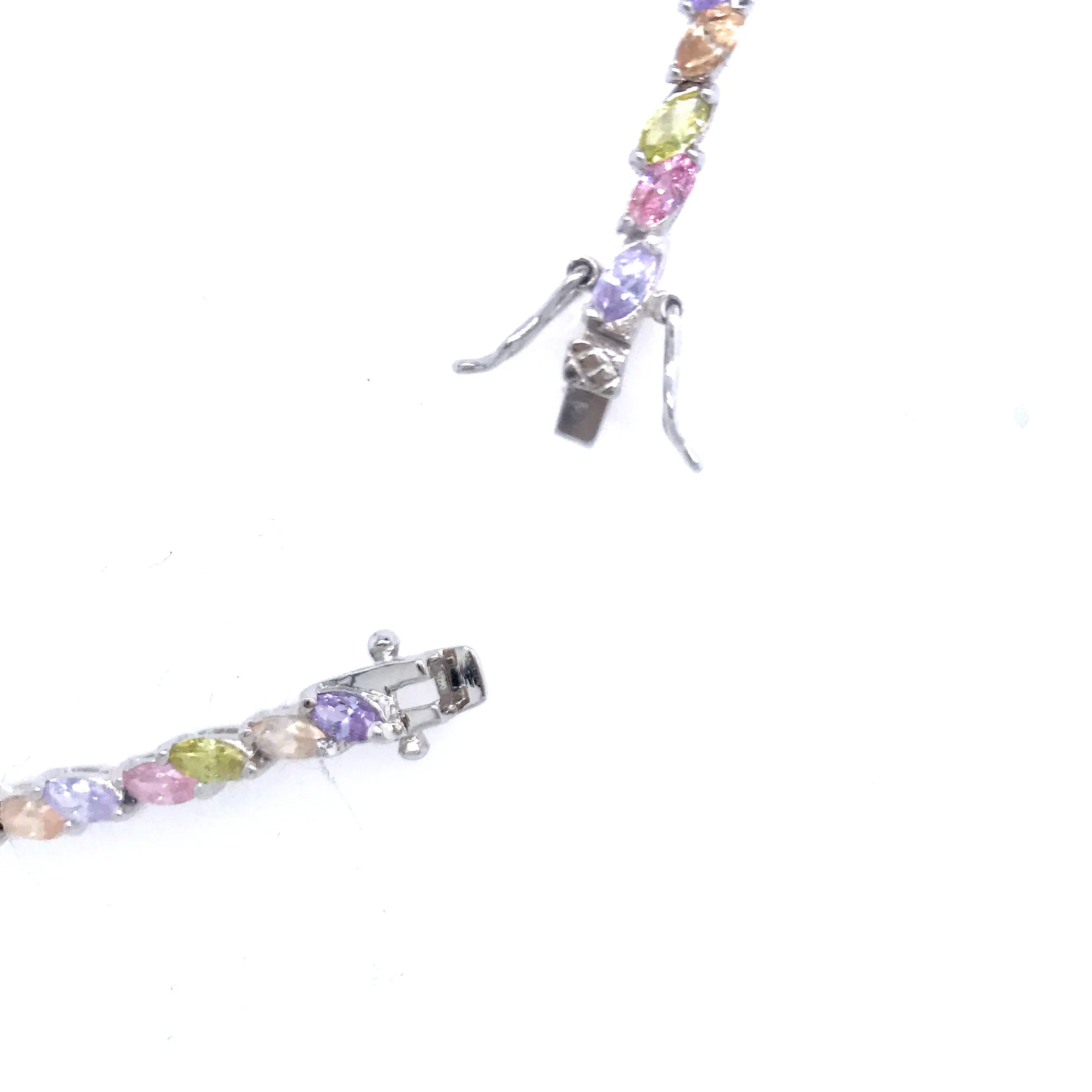 Sterling Silver Multicolor Stone Bracelet