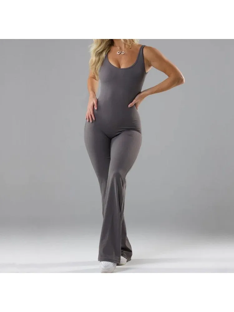 Yoga Jumpsuit for women with cutout back