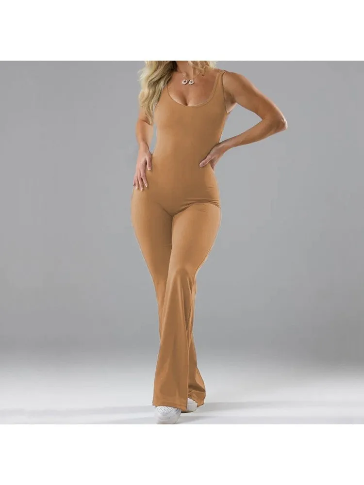 Yoga Jumpsuit for women with cutout back